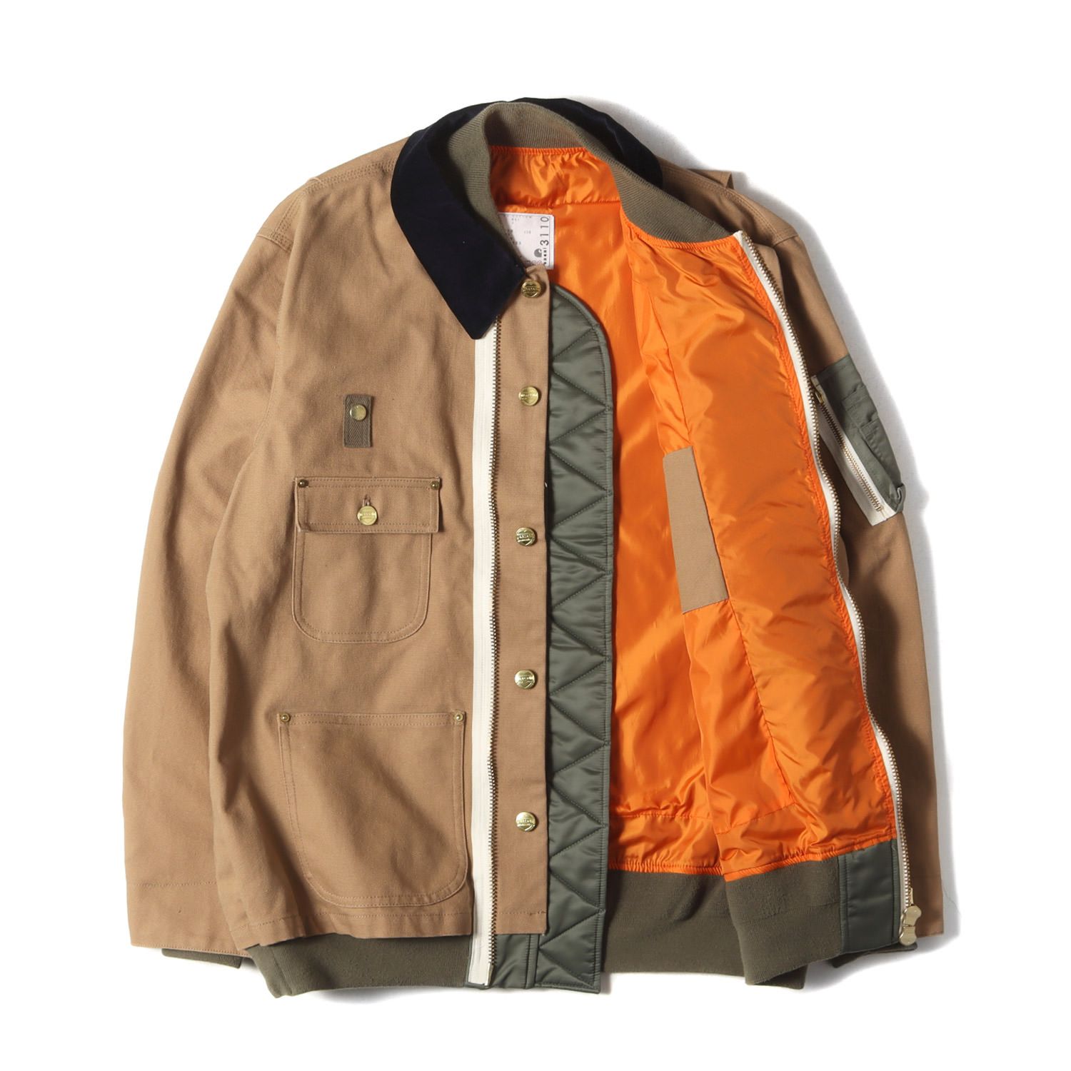 美品】Sacai サカイ ジャケット サイズ:2 / 23AW Carhartt WIP MA-1 