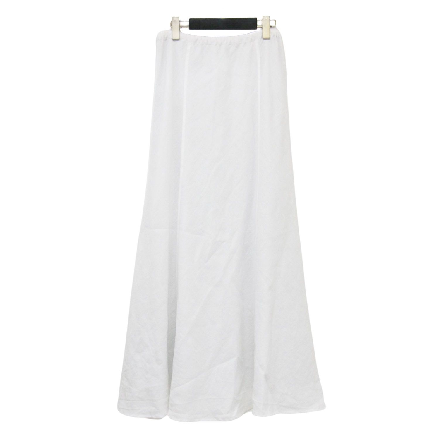 Plage プラージュ スカート ホワイト 白 サイズ 38 M 25春夏 ピュア ラミー バイアス スカート PURE RAMIE BIAS ロング フ リネン ボトムス レディース