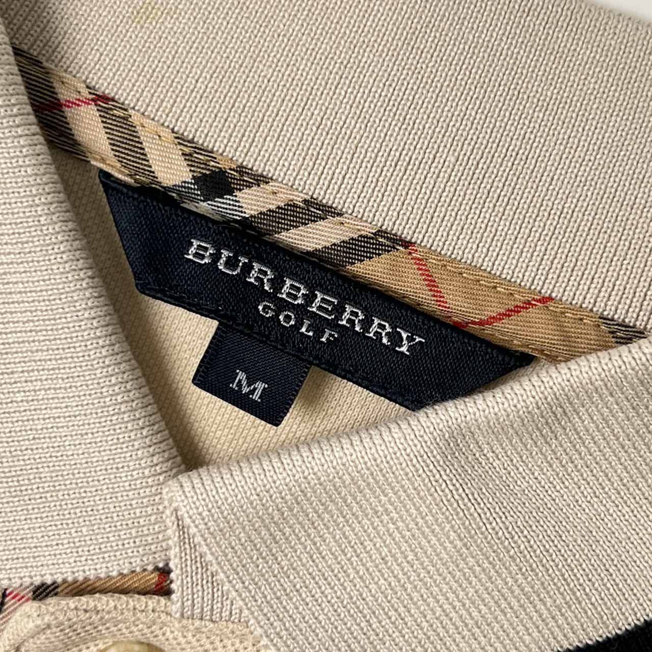 BURBERRY GOLF バーバリー ゴルフ 半袖ポロシャツ M/ベージュ系