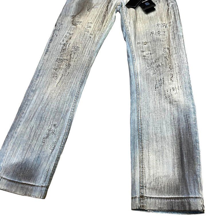DOLCE&GABBANA 06SSレザーベルトループハトメダメージデニムパンツ