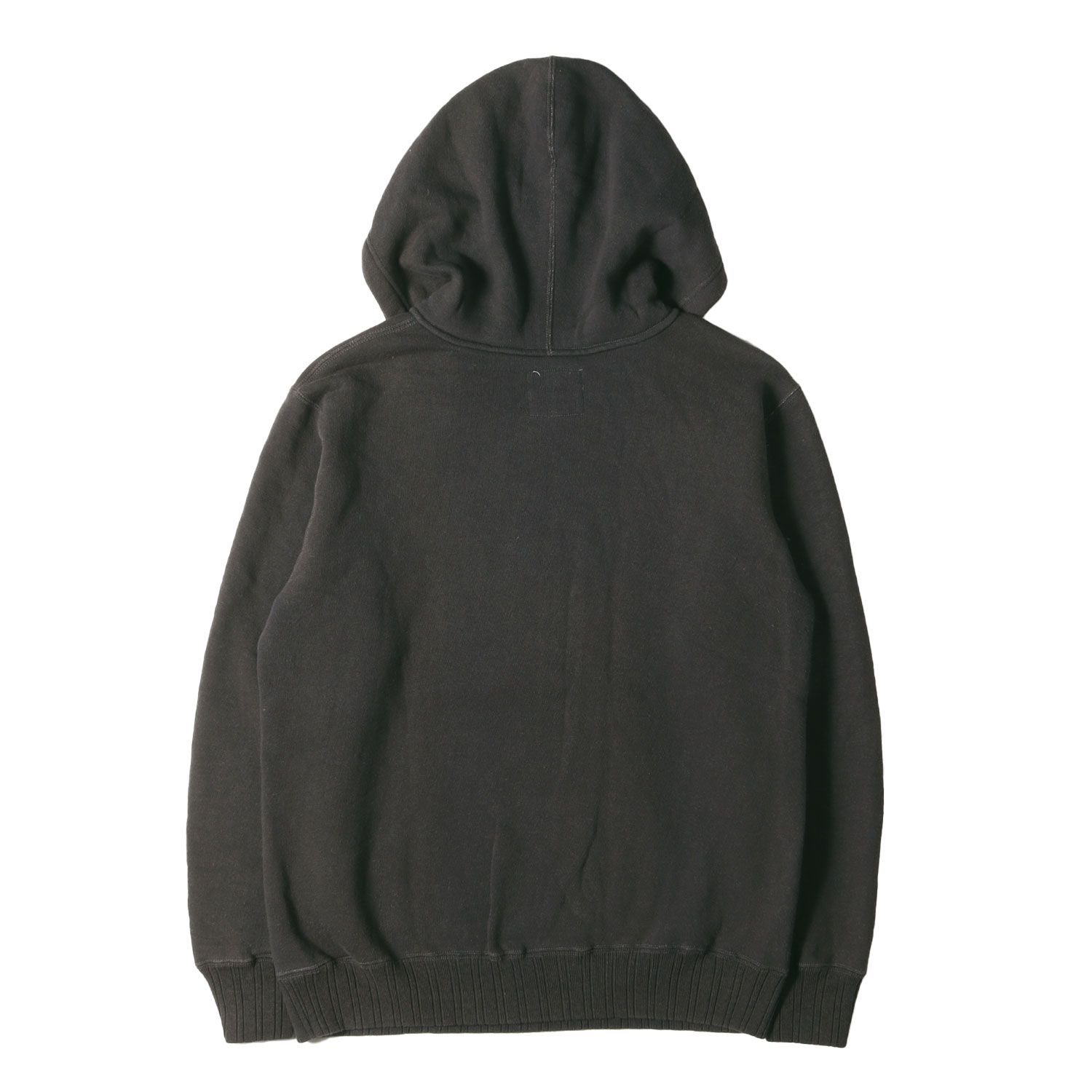 フルカウント FULLCOUNT 後付けフード スウェット パーカー マザーコットン 30周年記念モデル エイジング加工＆チェーン刺繍 FC3759 フルカウント FULLCOUNT 後付けフード スウェット パーカー