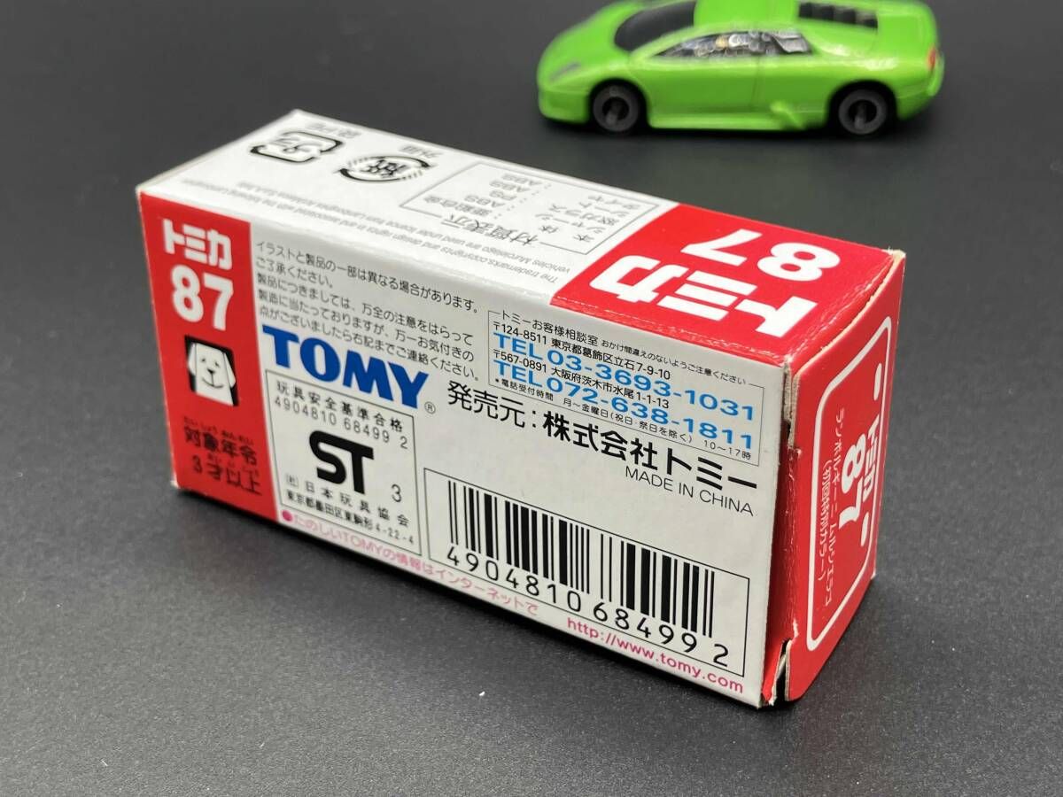 トミカ No.87 ランボルギｰニ ムルシエラゴ(初回特別カラｰ) 赤箱 ロゴ青