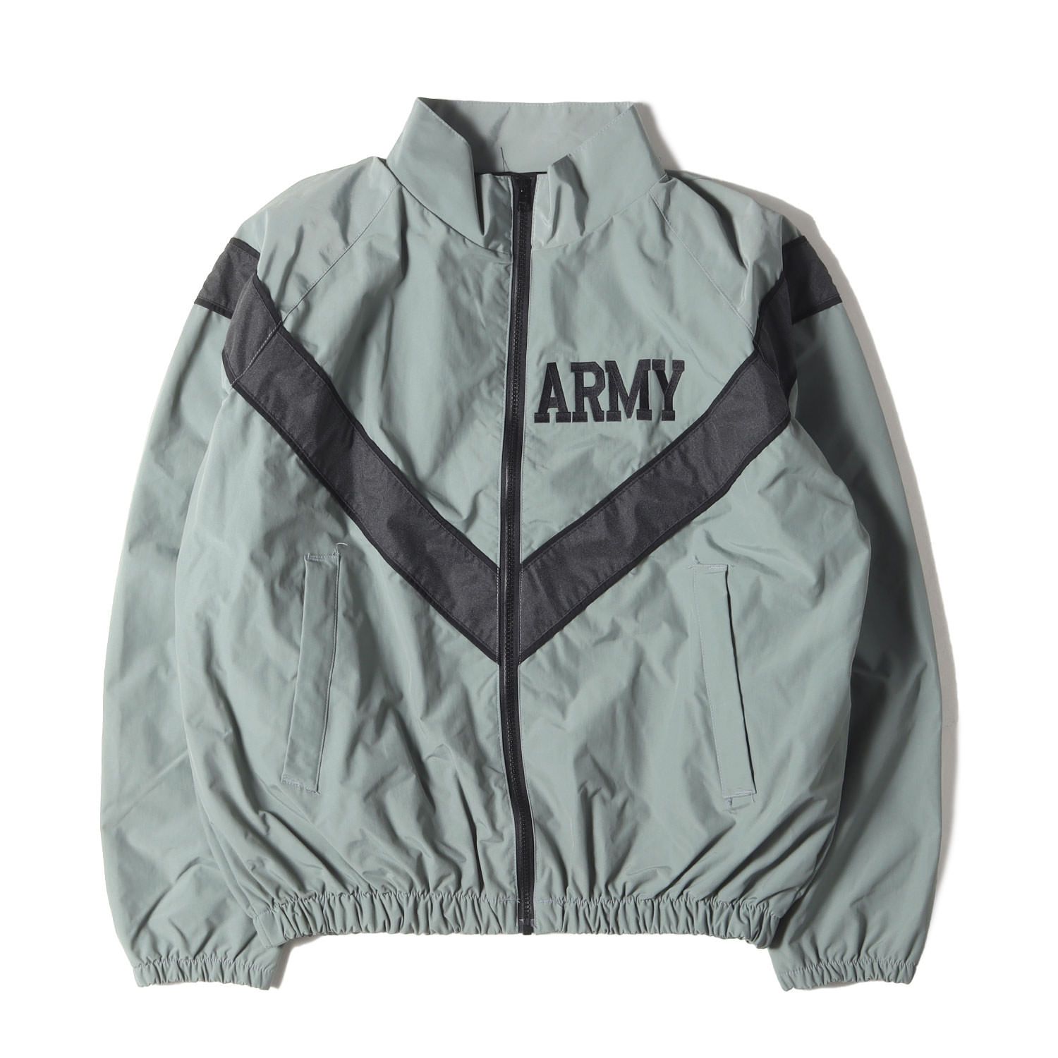 00s 米軍実物 U.S.ARMY IPFU トレーニング ジャケット グレー サイズ:X-SMALL LONG(S-L) Vintage Military Item ヴィンテージ ミリタリー 古着 アウター ブルゾン 上着【メンズ】
