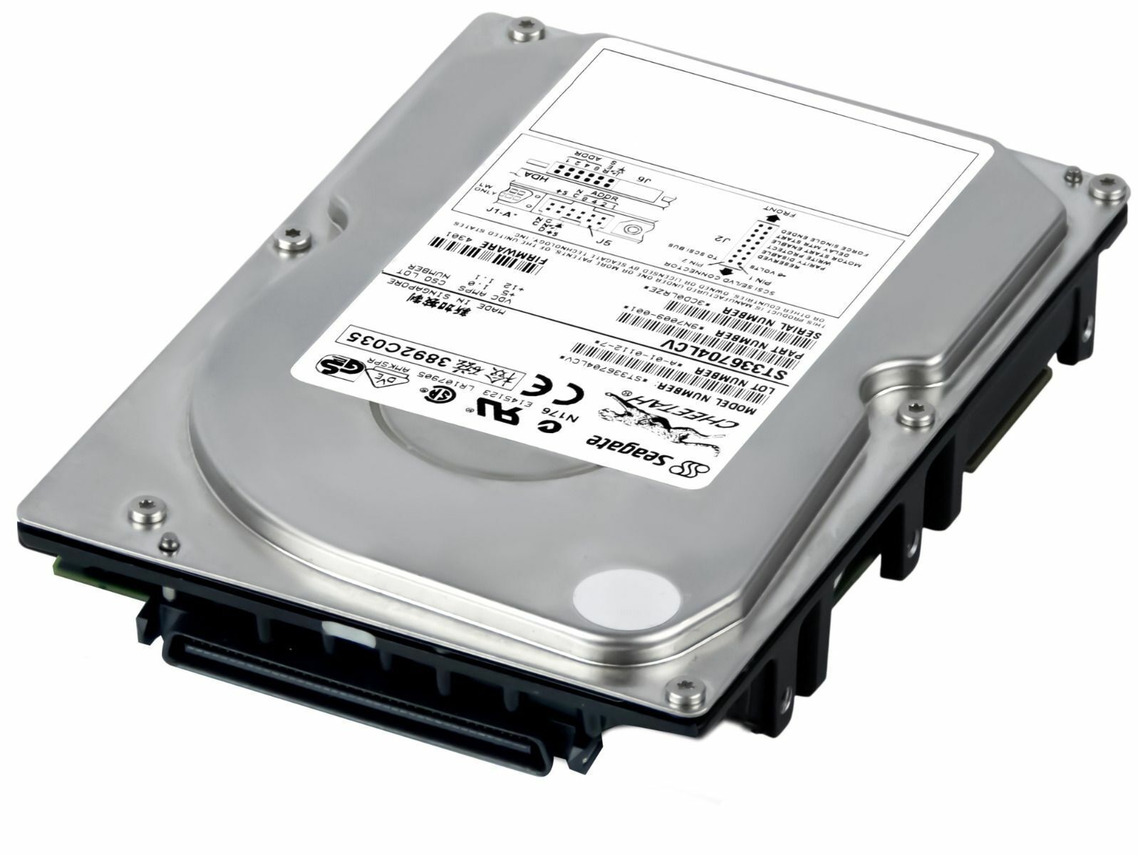SEAGATE CHEETAH ST336704LCV 36GB 10000U|min 16MB SCSI 80-PIN 3.5 HARD DRIVE