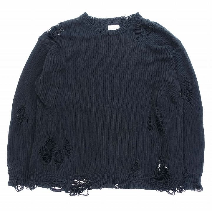 KAMIYA | Distressed Pullover Sweater 黒 - csihealth.net