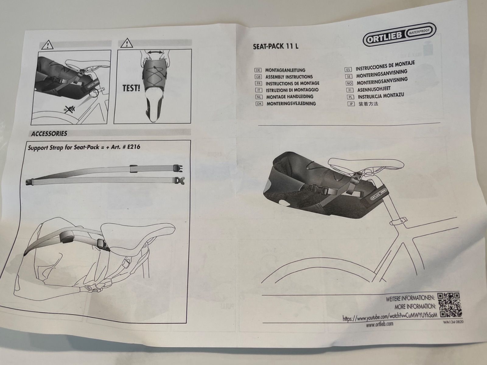 騒がしい ORTLIEB シートパック BK 11L MAX90％オフ！