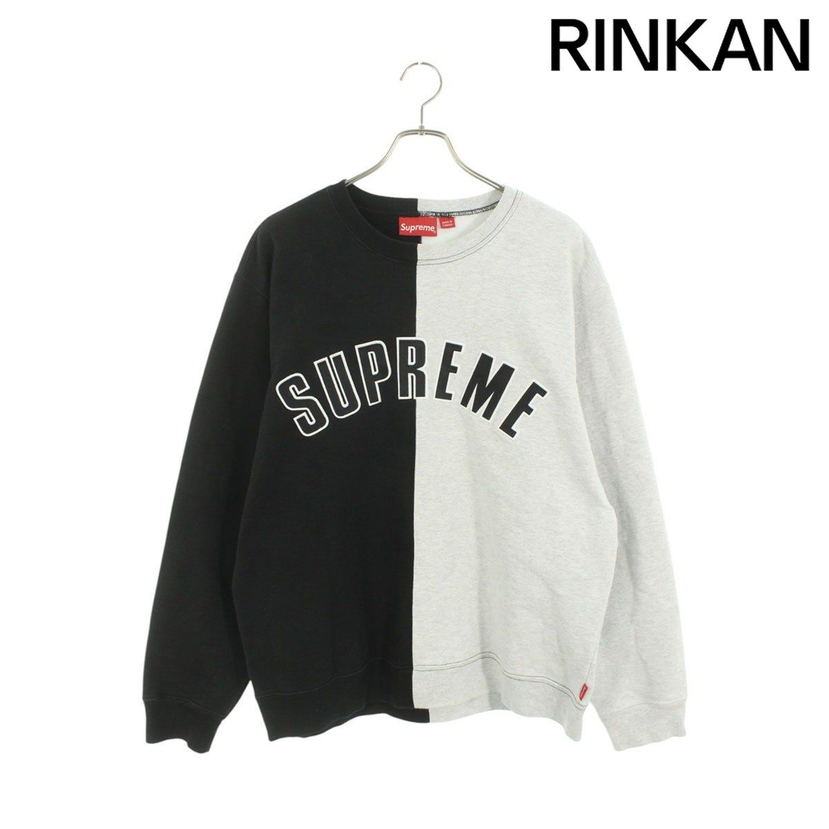 シュプリーム 18AW Split Crewneck Sweatshirt スプリットクルーネックスウェット メンズ L