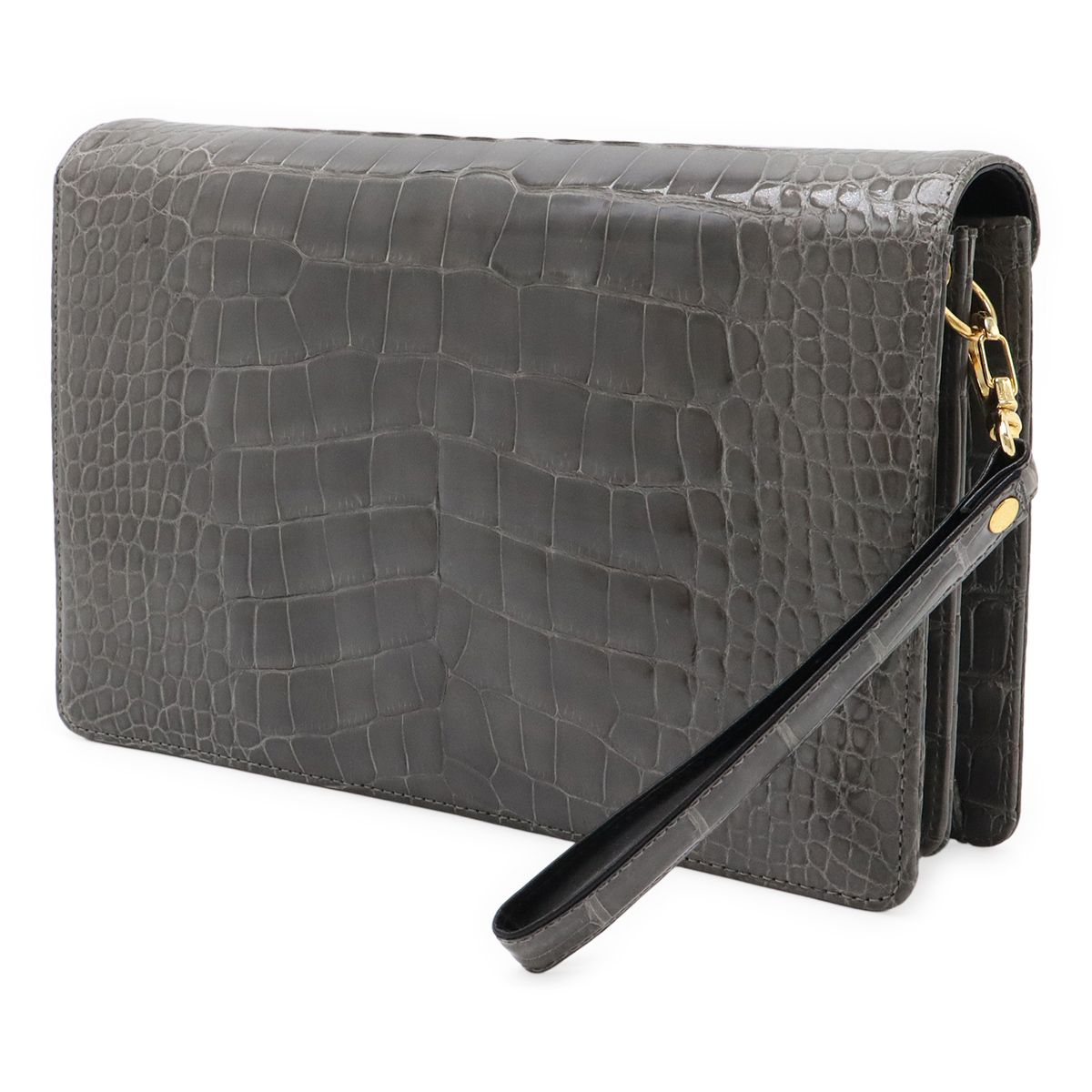 クロコダイル セカンドバッグ クラッチバッグ ダイヤルロック