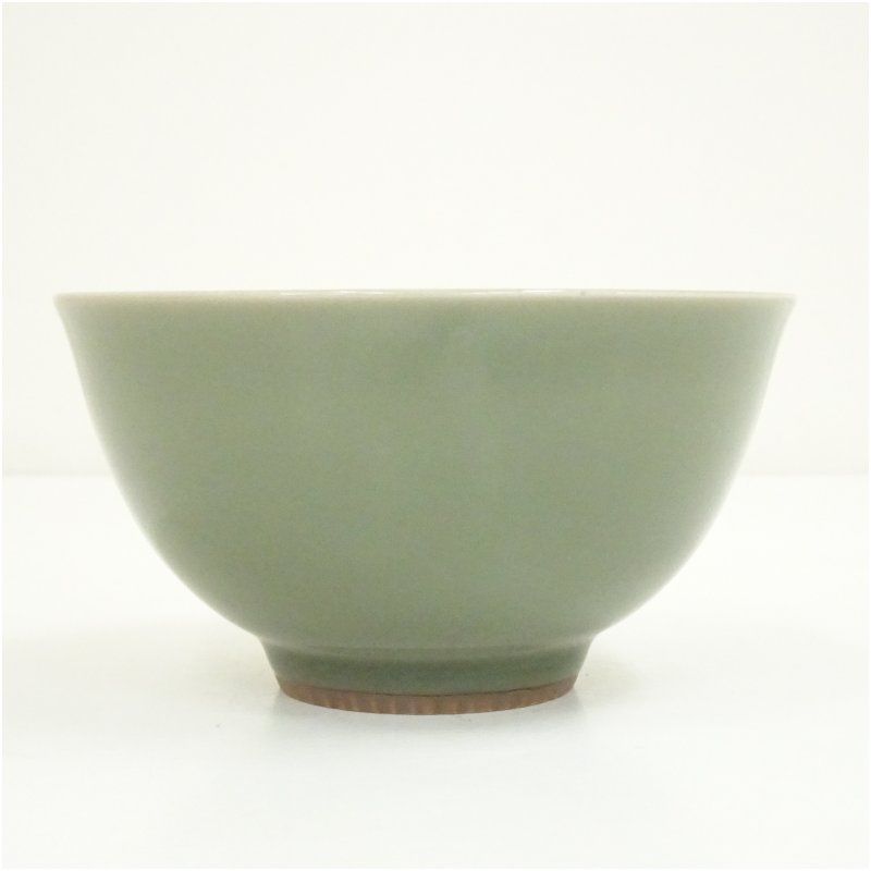 京焼 三代 諏訪蘇山造 青磁茶碗（共箱） 茶道 抹茶 おしゃれ