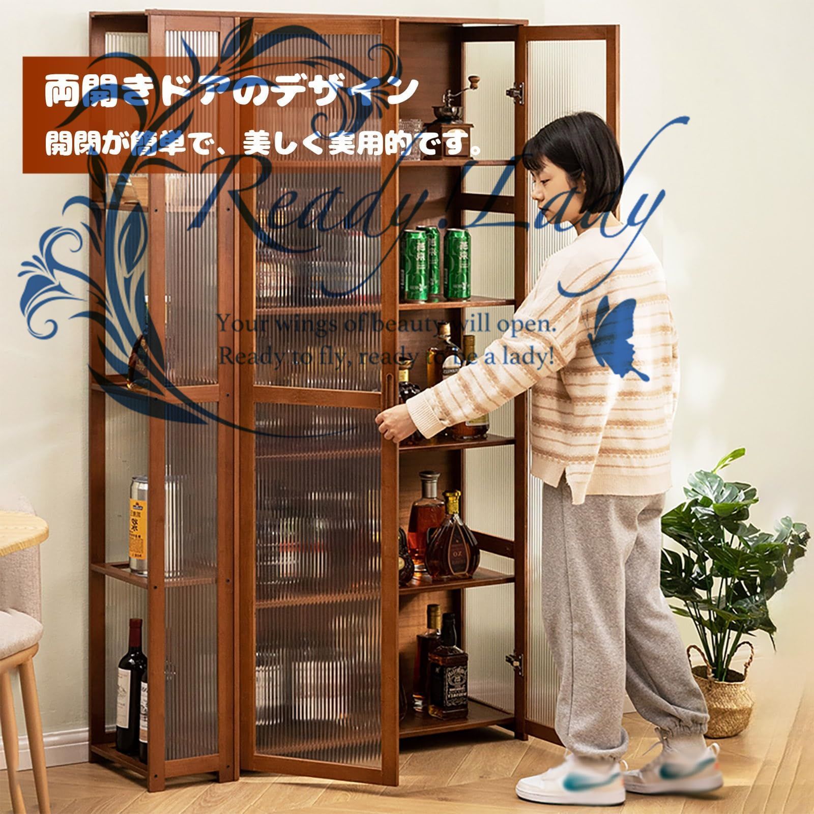 ビンテージ　ワイン樽　キャビネット　アンティーク収納　ウイスキーラック洋酒ラック Amazon.co.jp: FRRBIG 酒棚 ウイスキー 棚 竹製 ワインバー