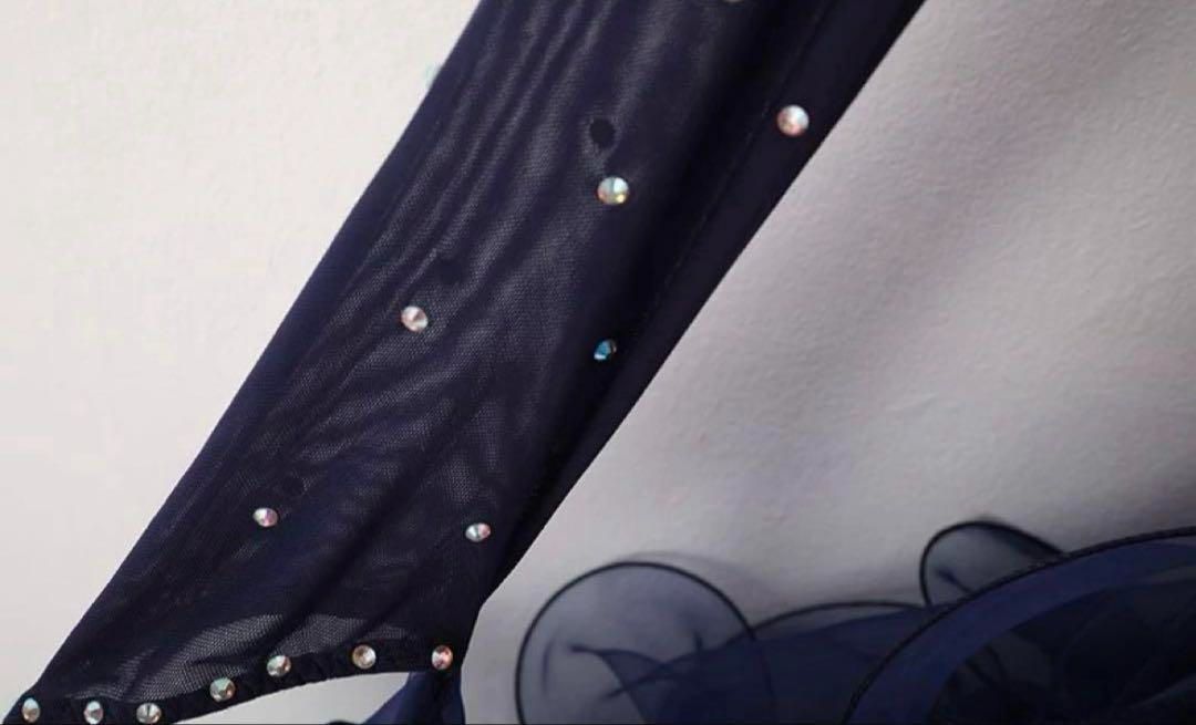 人気！ストーン付きツートンカラースタンダードドレス✨後ろファスナーあり！ 人気！ストーン付きツートンカラースタンダードドレス?後ろファスナー