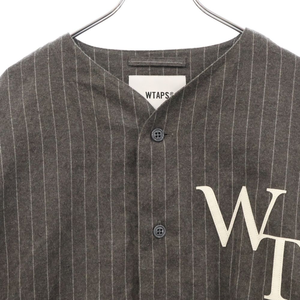 ア*ン様 WTAPS ストライプ柄 長袖シャツ サイズ　3 XL シワ立体加工 WTAPS® ストライプ長袖シャツ