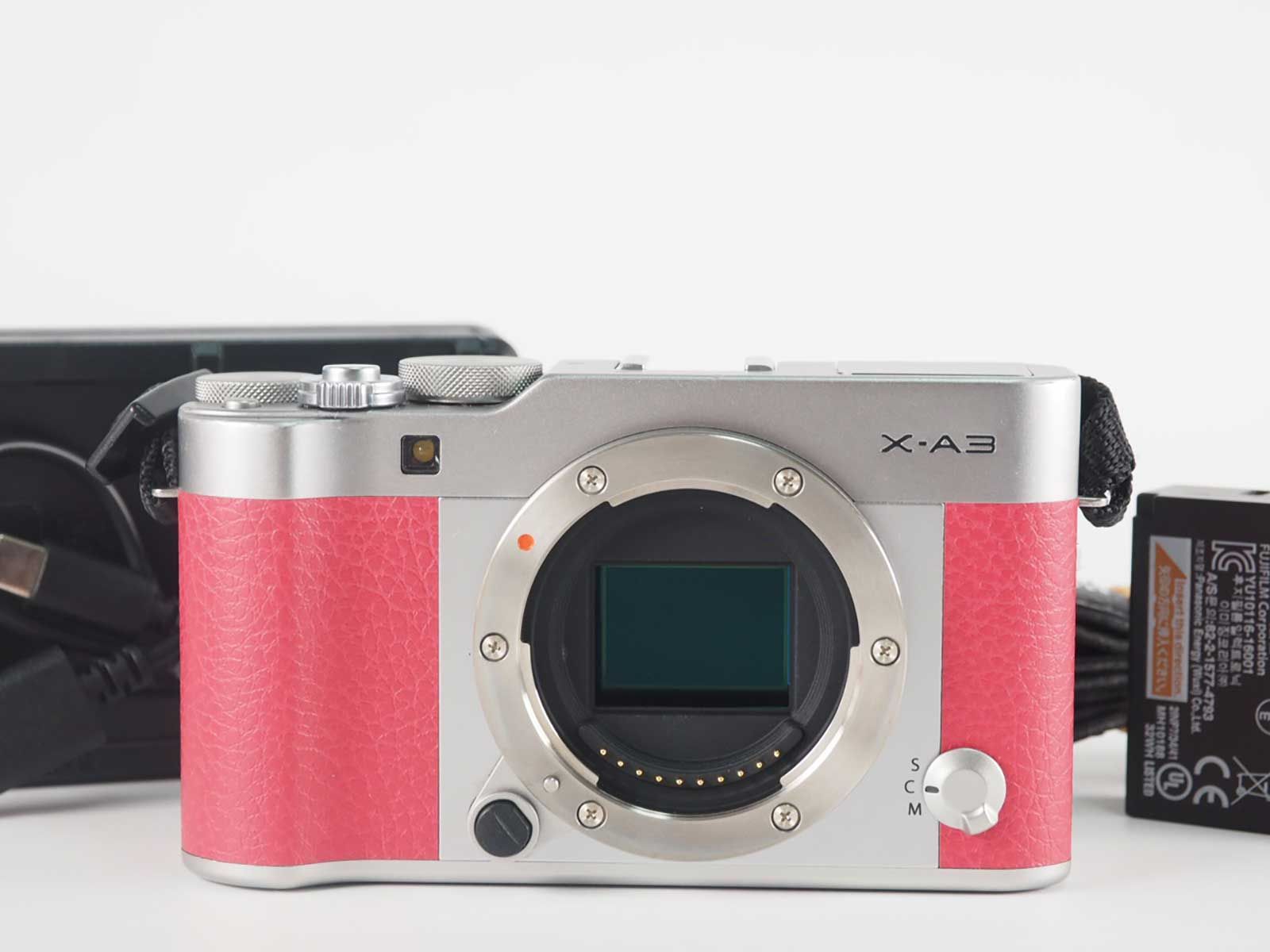 富士フィルム Fujifilm Fuji X-A3 24.2 MP Mirrorless Camera Pink Body Z4852A
