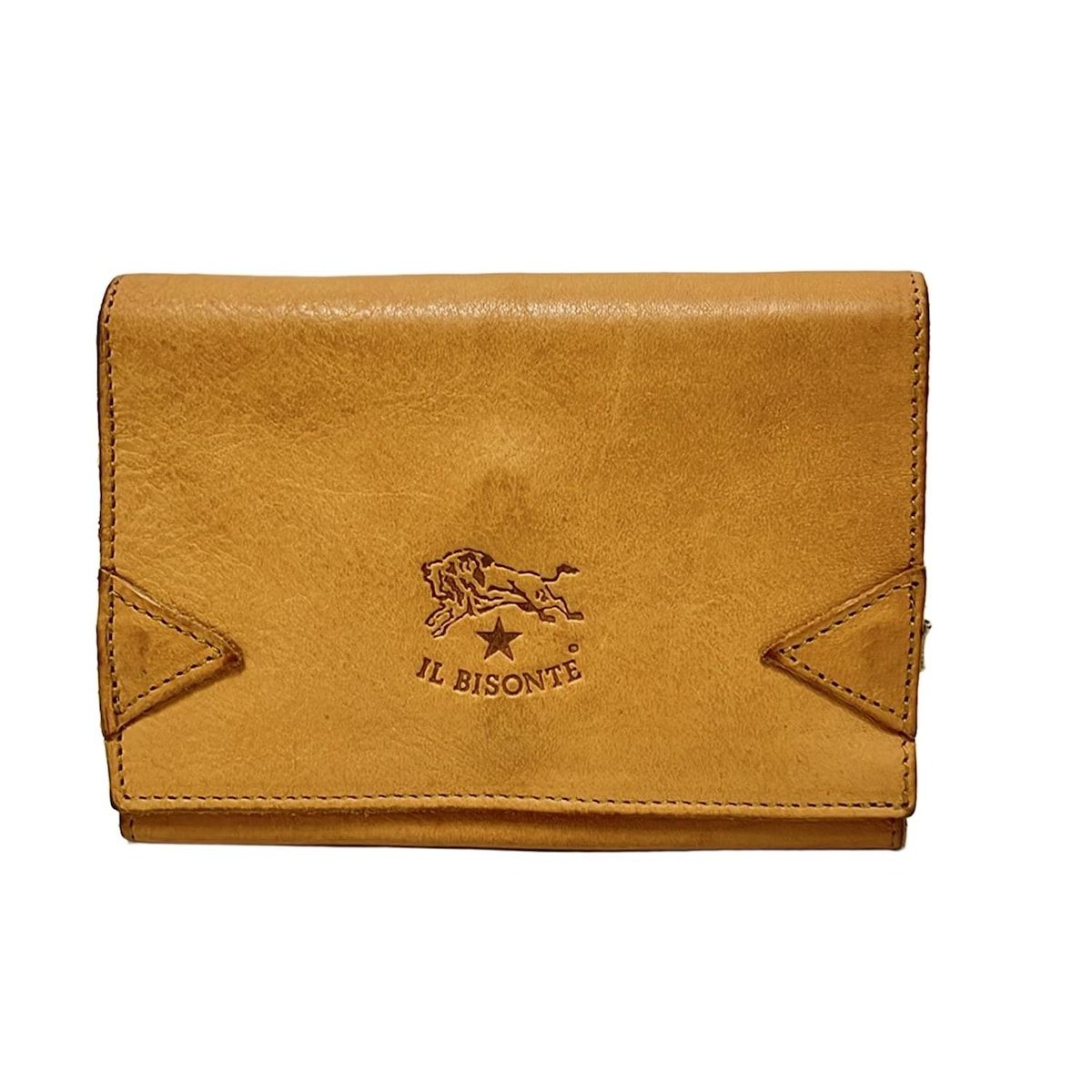 正規品！新品未使用】IL BISONTE レザー三つ折り財布 ブラウン