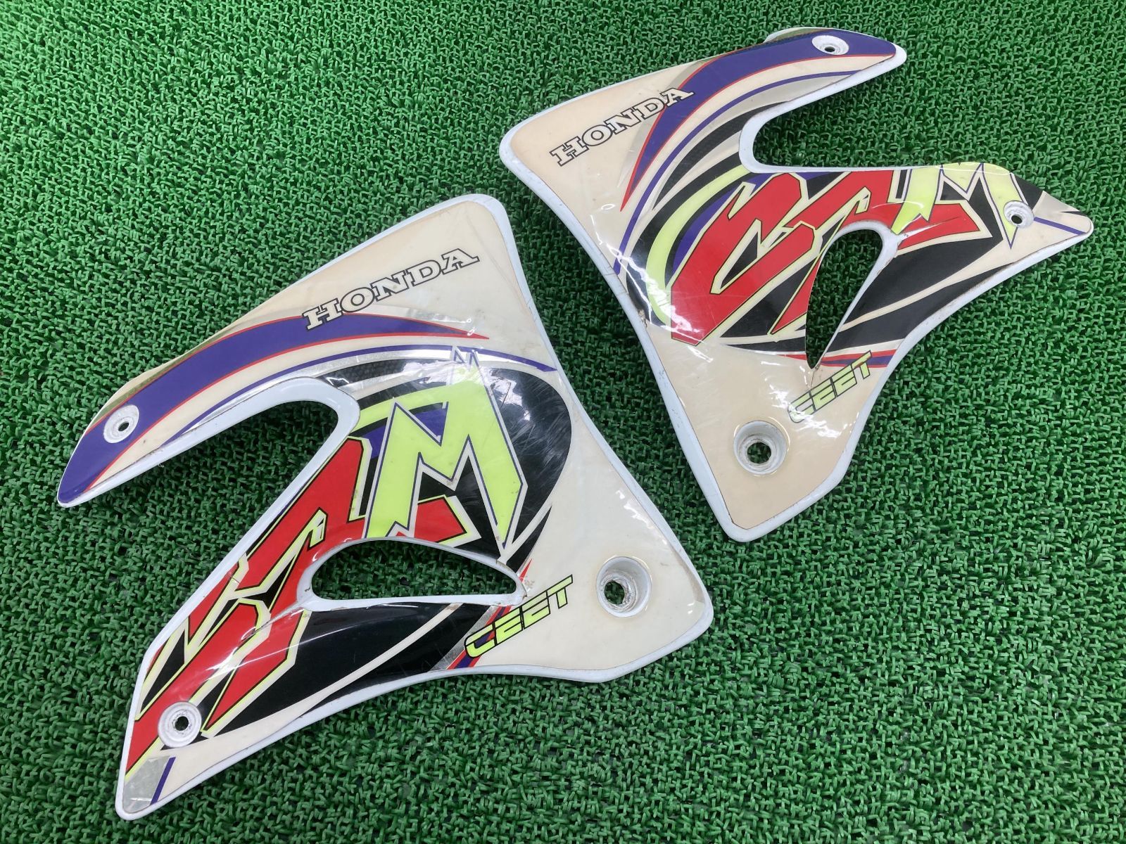CRM250AR シュラウド 左右 白 KAE ホンダ 純正 中古 バイク 部品 MD32 