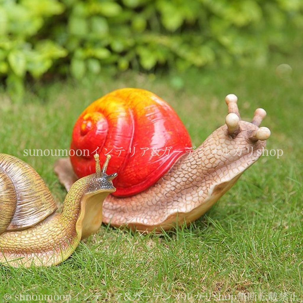 かたつむり ガーデンインテリア ガーデニング カタツムリ 雑貨 庭の装飾 置物 ガーデン おしゃれ ガーデンオブジェ インテリア ガーデン雑貨 ガーデンオーナメント 赤 お洒落 樹脂 8-14 WWW_GEBZETESISAT_COM_TR