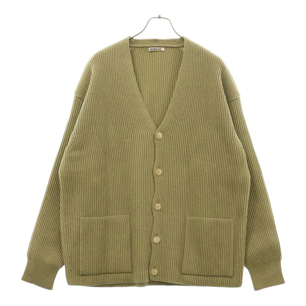 大きいサイズ、美品】オーラリー ベージュ リブニット