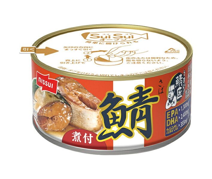 ニッスイ SuiSuiオープン うまい!鯖匠 さば煮付 180g缶×24個入× 2ケース ｜ かんづめ 缶詰 サバ 鯖