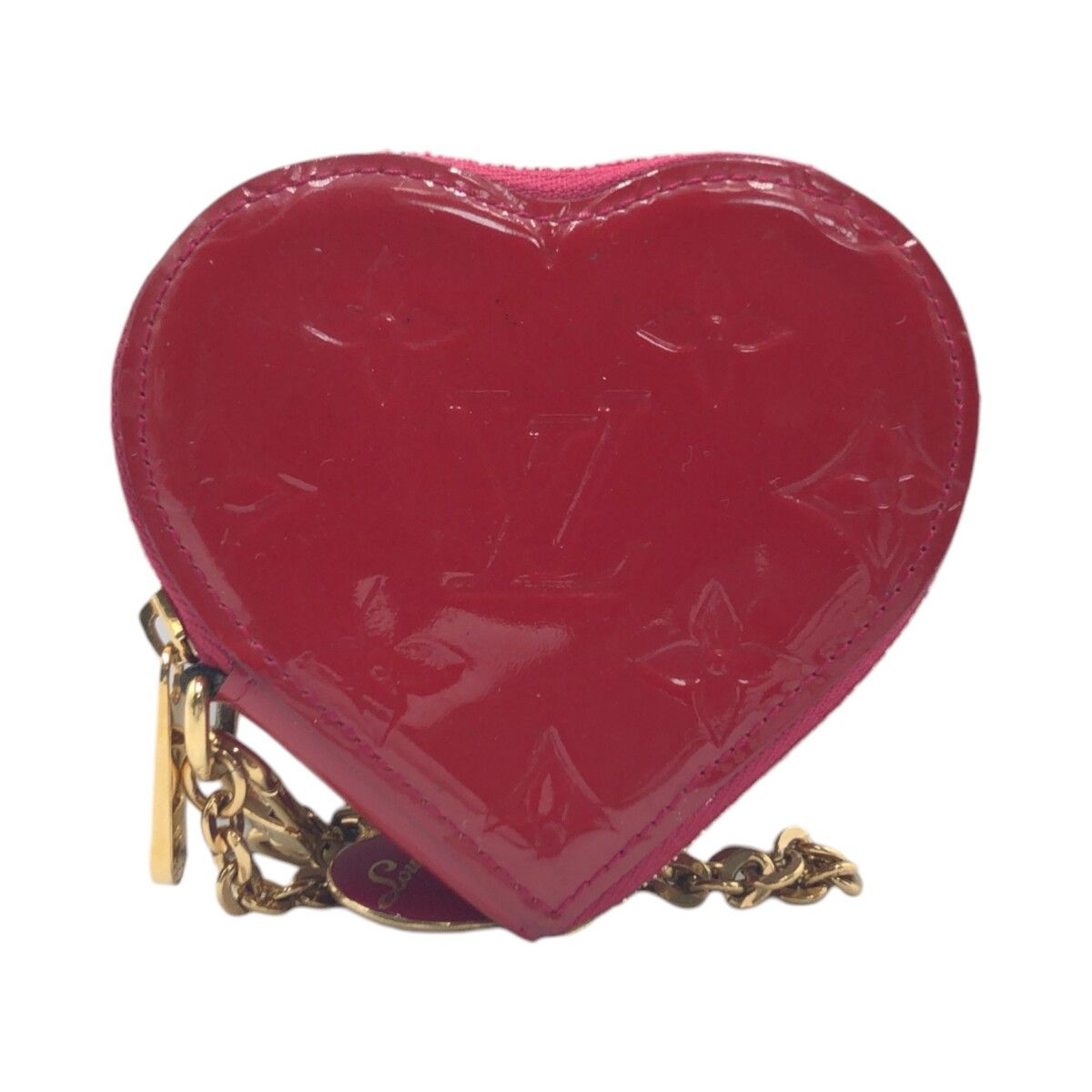 LOUIS VUITTON レッド 赤 エナメル コインケース LOUISVUITTON