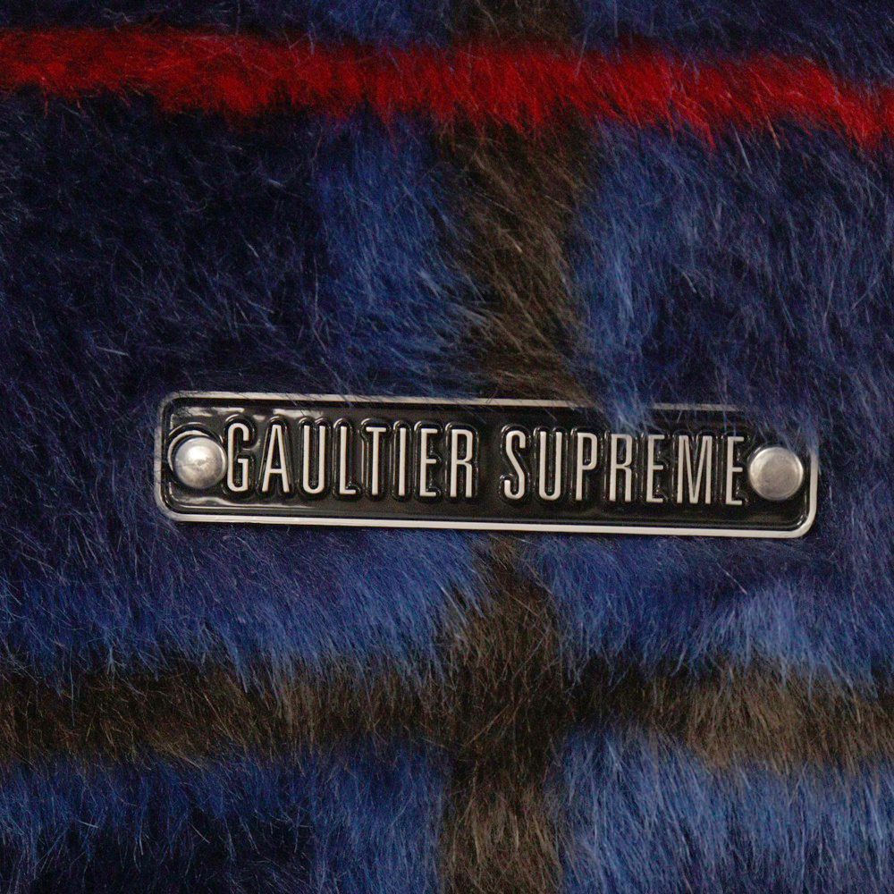 Supreme ×Jean Paul Gaultier ファーコート Supreme Jean Paul Gaultier Double Breasted Plaid Faux Fur