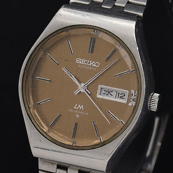 セイコー QZ 5606-8100 AT/自動巻 ロードマチック 25石 ゴールド