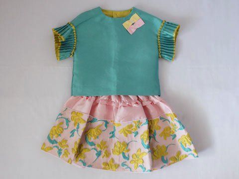  ★5 新品 未使用 ミミソル mimisol マメール アウトレット 子供服 女の子 8歳 約 120cm 130cm 半袖 ブラウス スカート 2点 フォーマル 発表会 緑 ピンク 春 夏 秋 冬 セットアップ ガールズ 女児 キッ スーツ・ブレザー
