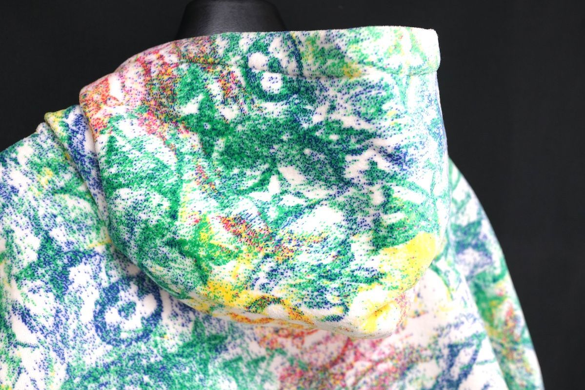  2021 SS ルイヴィトン ベルベット パステル モノグラム ジャガード フーディ パーカー ホワイト マルチ Lサイズ RM 211 M ZMJ HKY 18 W パーカー トップス