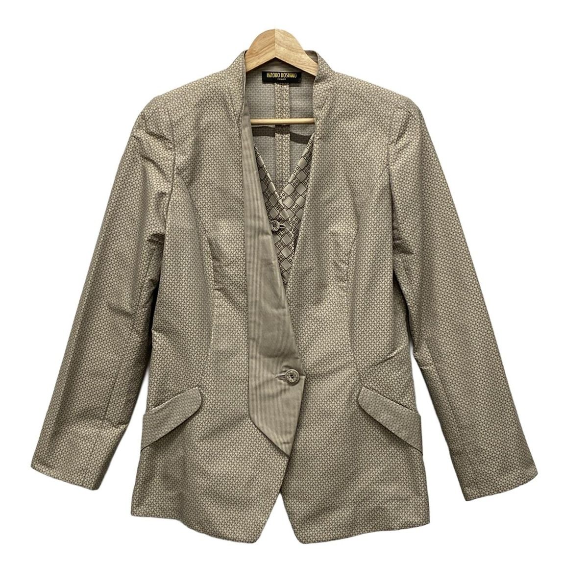 ヒロココシノHIROKO KOSHINO✨美品✨2WAYジャケット 毛100% HIROKO KOSHINO(ヒロココシノ) ジャケット サイズ42 L
