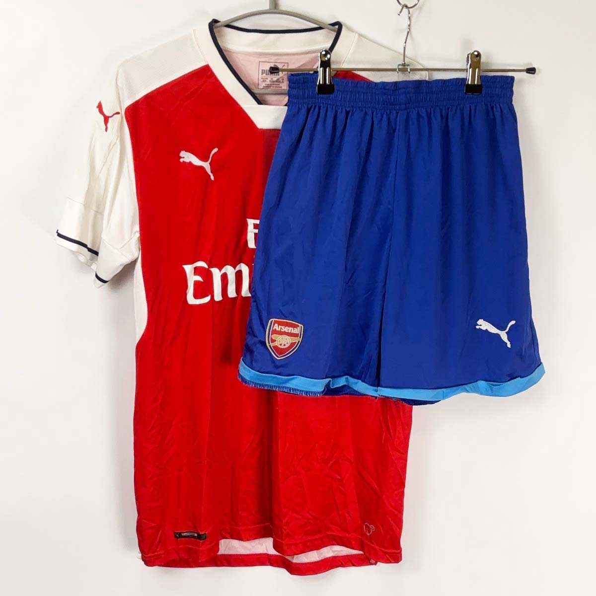 PUMA - [上下セット] プーマ サッカー アーセナル ユニフォーム 2016-17 ホーム ユニフォーム ゲームパンツ ソックス UKサイズM PUMA 上下セット] プーマ サッカー アーセナル ユニフォーム 2016-17