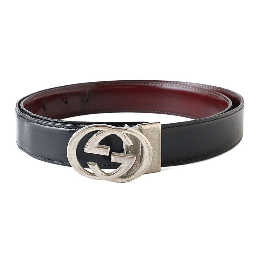 注目ショップ・ブランドのギフト GG グッチ GUCCI MWF25102 インターロッキング ベルト レザー 小物