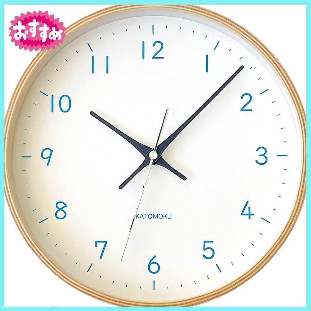 特価商品】KATOMOKU plywood clock 22 電波時計 ライト-