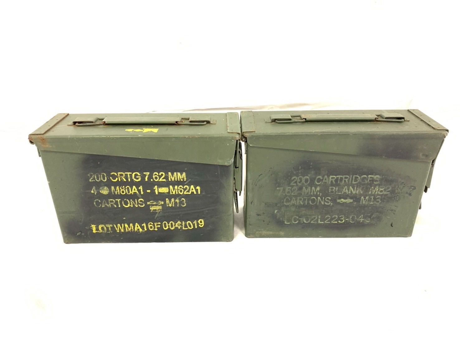 希少！　米軍放出品　ヴィンテージ　アンモボックス　スチール製　2個セット 米軍放出品】アンモボックス 2個セット AMMOBOX M19A1 Caliber