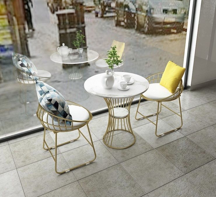 新品未使用】テーブル 2個セット 円形 コーヒーテーブル ネスト  