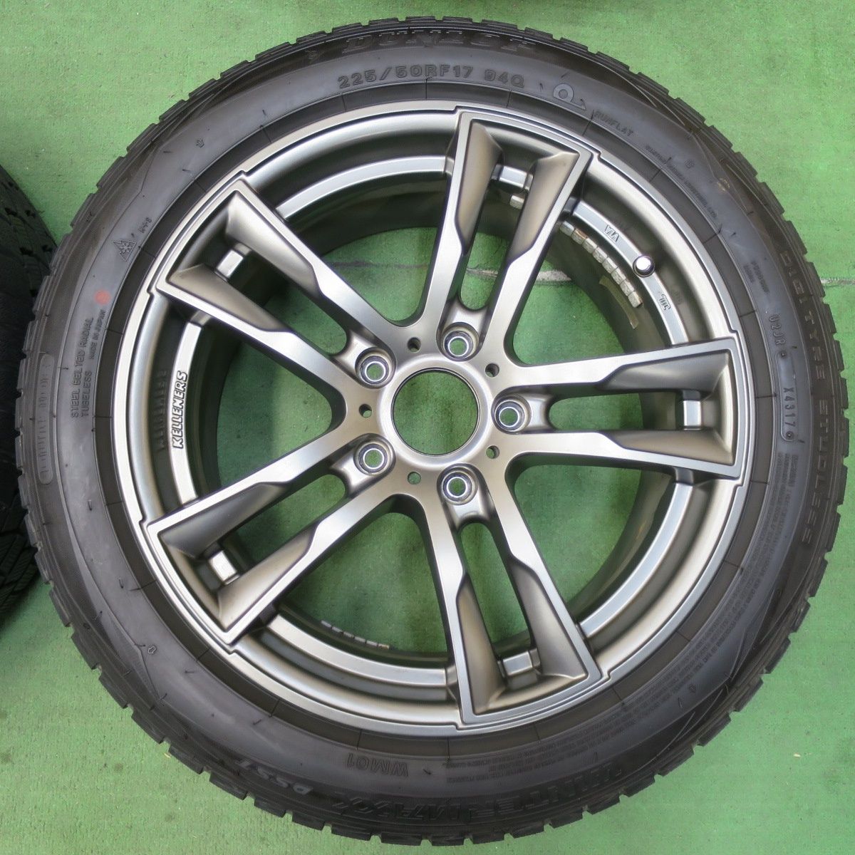 送料無料] バリ溝！キレイ！9.5分☆BMW 等 KELLENERS 225/50R17 