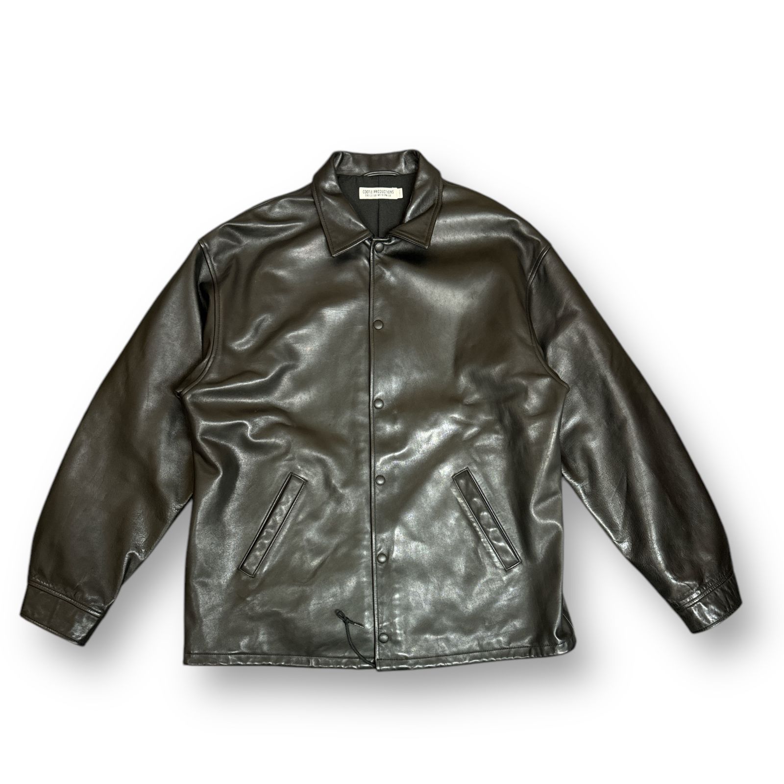 定価148500円 美品 COOTIE PRODUCTIONS 21AW LEATHER COACH JACKET レザー コーチジャケット クーティープロダクションズ  CTE-21A209 ブラック XL 78650A3 - メルカリ