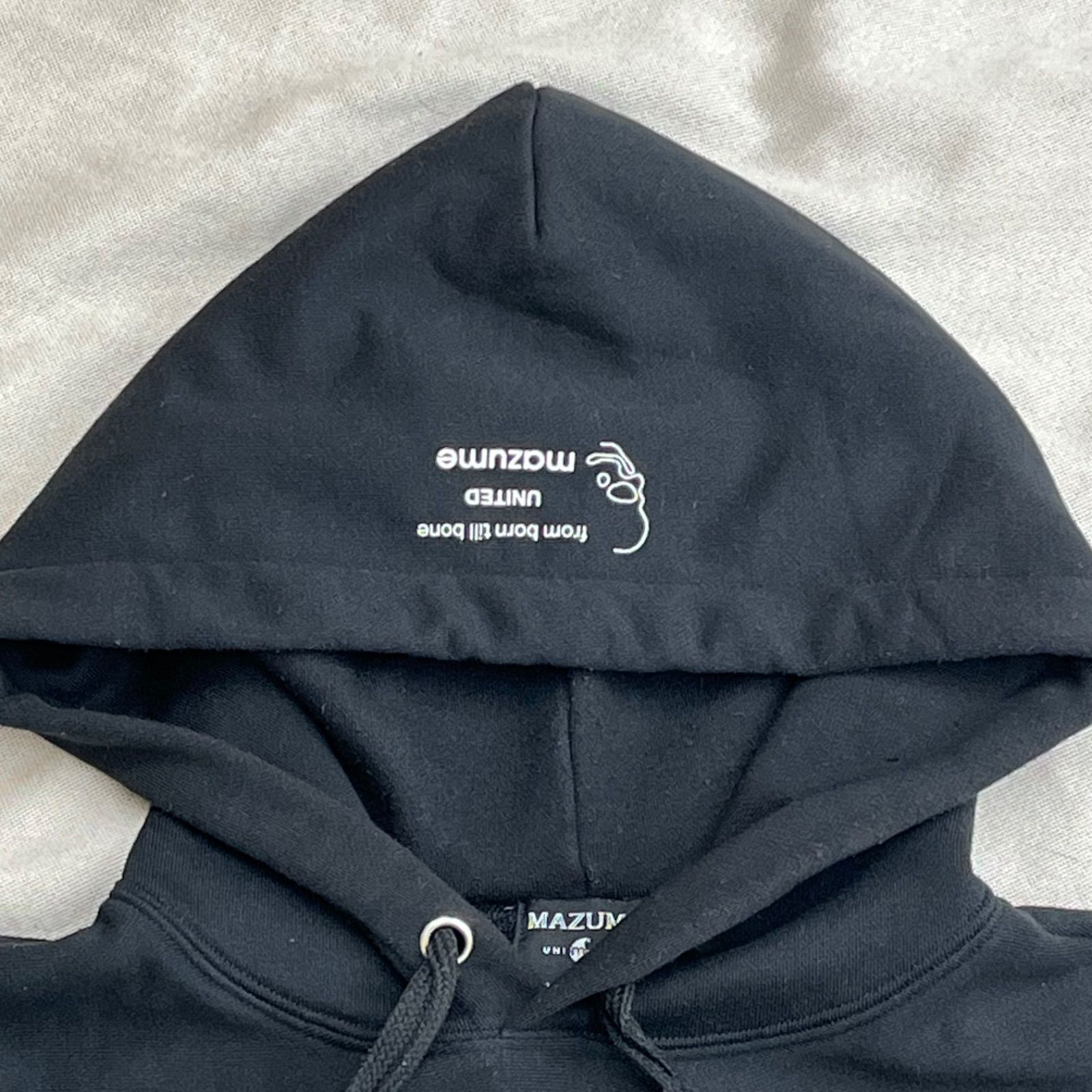 MAZUME フーディ パーカー メンズ サイズL 黒 ブラック ドクロ 刺繍