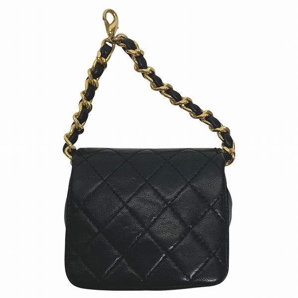 シャネル　ミニミニマトラッセ　ラムスキン　ウエストポーチ　ブラック　3921 CHANEL シャネル ラムスキン ミニミニマトラッセ ポーチ付き