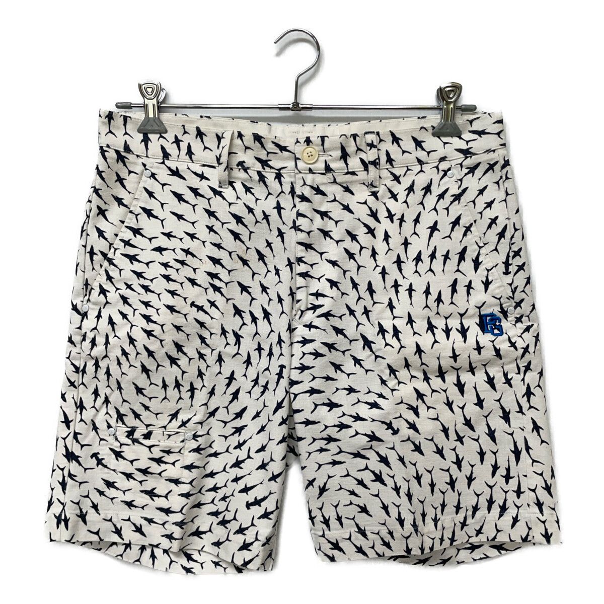 中古 メンズ パーリーゲイツ PEARLY GATES ハーフパンツ 5(L) 白×紺