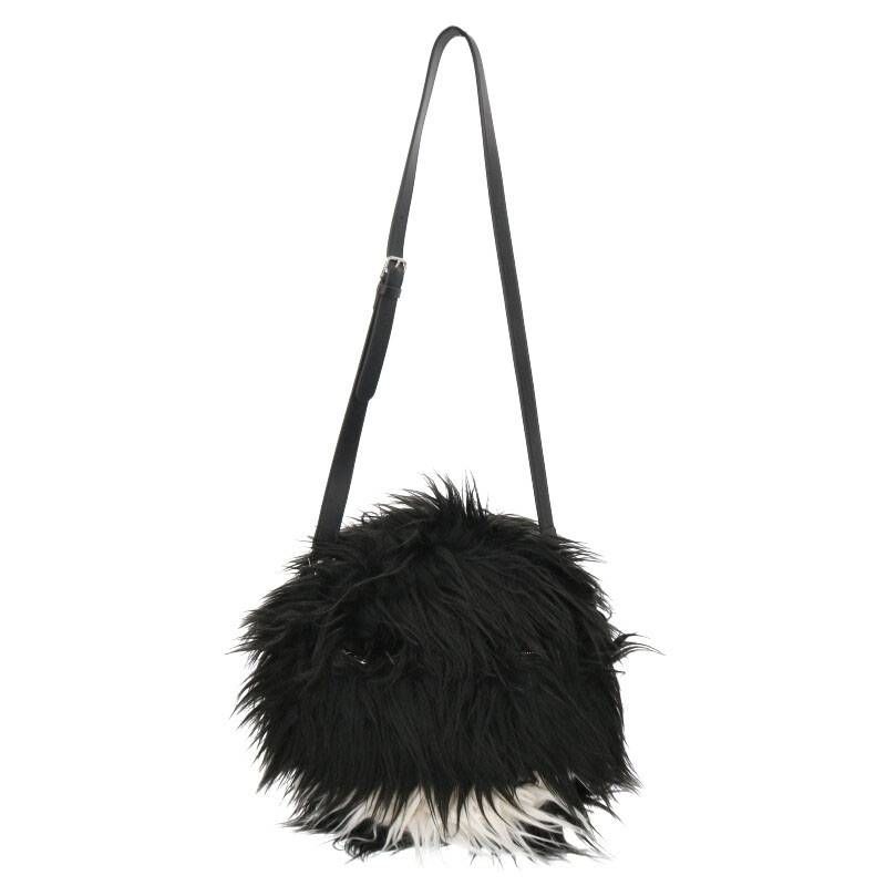 ミッドナイトスタジオ FAUX FUR DISQUE CLUTCH フェイクファーディスク