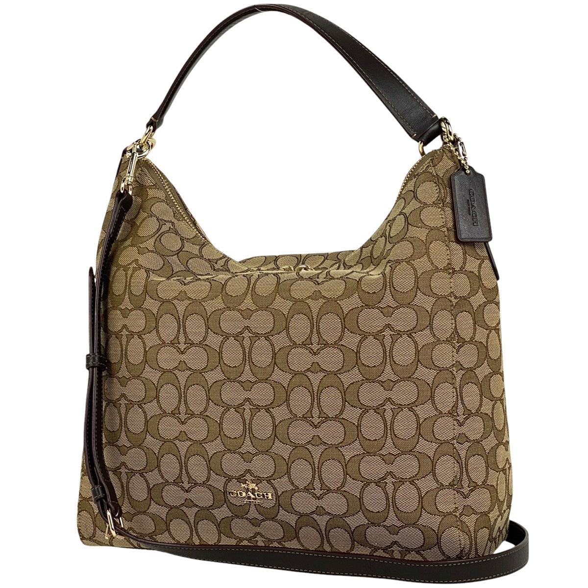 COACH コーチ ワンショルダー 良好 シグネチャー キャンバス ベージュ  