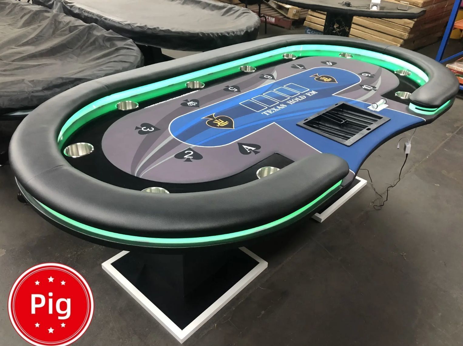 WPT　ポーカーテーブル　１０人用 激レアWPT仕様！ポーカーテーブル10人バカラ ブラックジャック 引取用