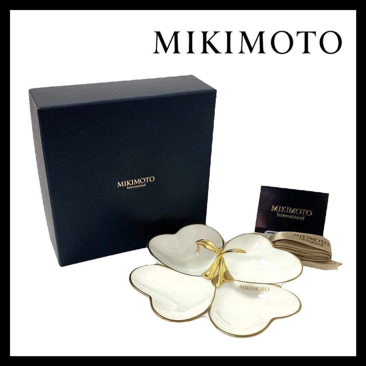 Mikimoto 2003年限定 アクセサリーケース 美品 ミキモト 2003年限定アクセサリーケース 小物入れ ロゴ シルバー