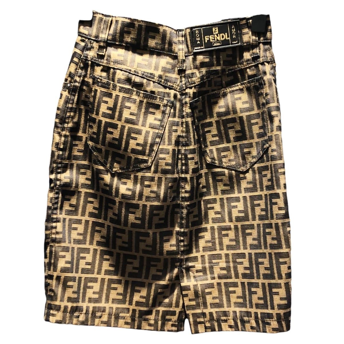 中古】 Fendi フェンディ スカート ズッカ柄 スカート ブラウン