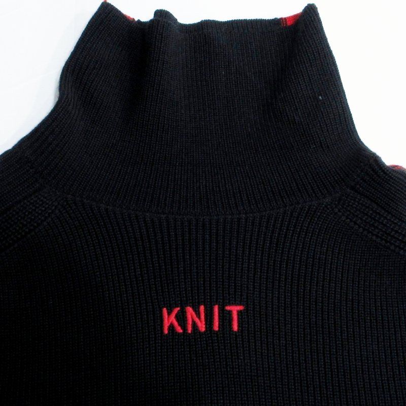 ダブレット doublet 美品 17AW JACQUARD TAPE ATTACHED RIB KNITWEAR 