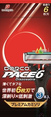 まとめ買い-72点セット ドルコ ＰＡＣＥ６ディスポ３Ｐ ドルコ 男性用カミソリ