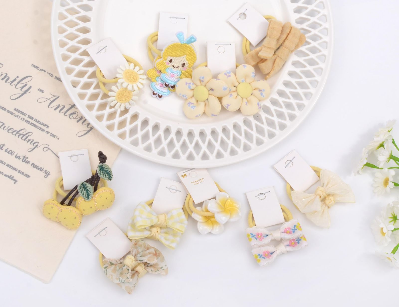 数量 子ども こども 子供 女の子 こども用 子ども用 ヘア リボン ゴム まとめ髪 キッズ かわいい おしゃれ ミニゴム 髪留め 髪飾り 20本セット ヘアゴム 幼稚園 保育園 入園準備 プレゼント BIANHUAN