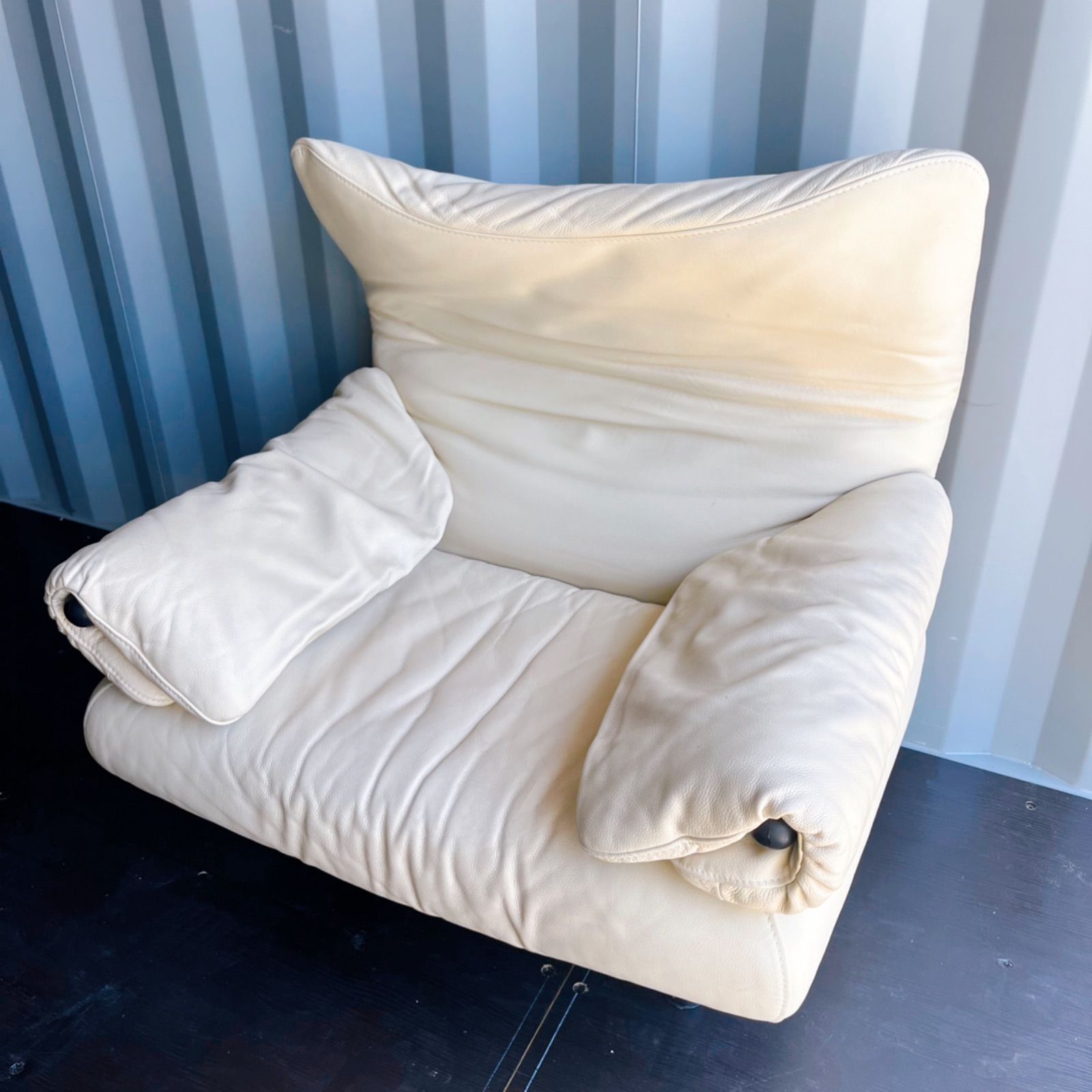 取付無料！IDC大塚家具 ポルトロメック ジェミニ 総本革アイボリー1Pソファ✨ 取付無料！IDC大塚家具 ポルトロメック ジェミニ 総本革