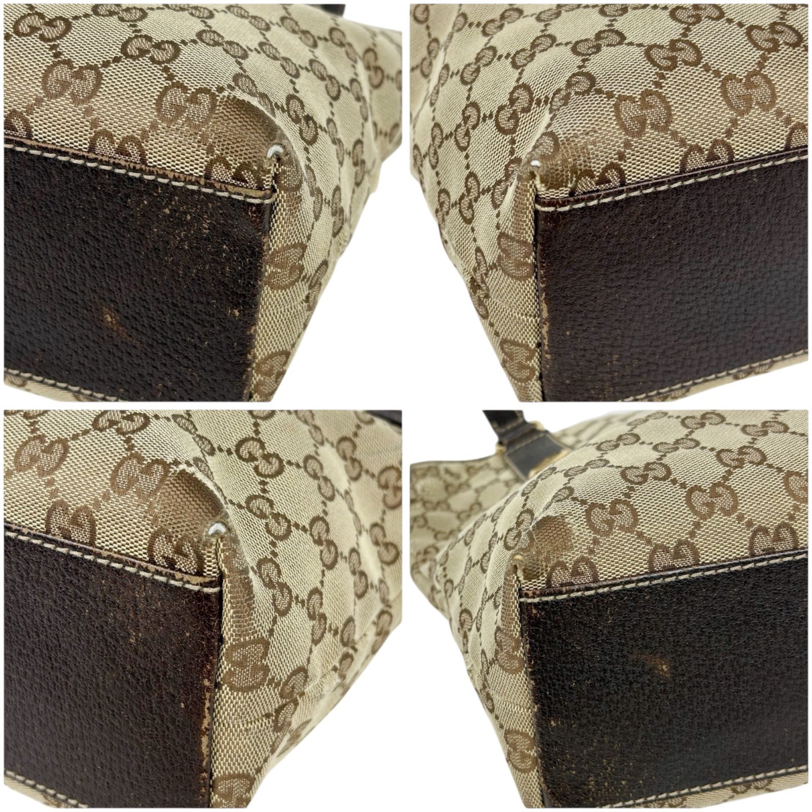 GUCCI ミニトートバッグ GGキャンバス レザー ブラウン GUCCI グッチ GGキャンバス ハンドバッグ ミニトートバッグ 2WAY