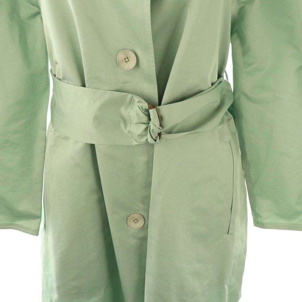 トゥモローランド スプリングコート グリーン ノーカラー ベルト36