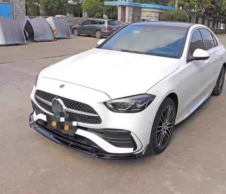 メルセデス ベンツ Cクラス W205 前期 2014－2017年 2色可選 三段式 フロントバンパースポイラー キズ防止 外装カスタム 3Pセット FFCRYSTALESIA_COM